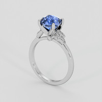 2.76 Ct. Blue Sapphire Ring, 14K White Gold 2
