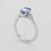 1.64 Ct. Blue Sapphire Ring, 14K White Gold 2