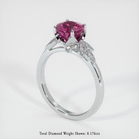 2.07 Ct. Purplish Pink Sapphire Ring, 14K White Gold 2