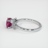 2.07 Ct. Purplish Pink Sapphire Ring, 14K White Gold 4