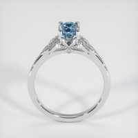 0.72 Ct. Greyish Blue Sapphire Ring, 14K White Gold 3