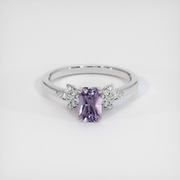 0.91 Ct. Purple Sapphire Ring, 14K White Gold 1