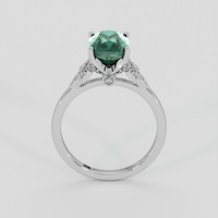 2.67 Ct. Bluish Green Sapphire Ring, 14K White Gold 3