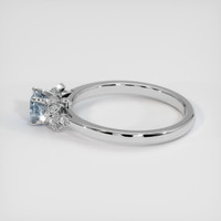 0.60 Ct. Greyish Blue Sapphire Ring, 14K White Gold 4