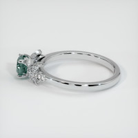 0.65 Ct. Bluish Green Sapphire Ring, 14K White Gold 4