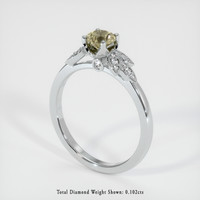 0.78 Ct. Yellow Sapphire Ring, 14K White Gold 2