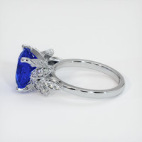 4.55 Ct. Blue Sapphire Ring, 18K White Gold 4