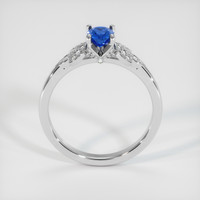 0.57 Ct. Blue Sapphire Ring, 18K White Gold 3