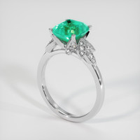 2.04 Ct. Emerald Ring, 18K White Gold 2