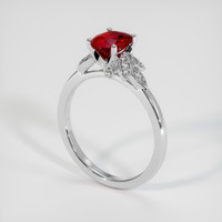 1.06 Ct. Ruby Ring, 18K White Gold 2