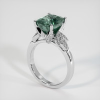 5.10 Ct. Bi Color Sapphire Ring, 18K White Gold 2