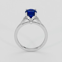 2.25 Ct. Blue Sapphire Ring, 18K White Gold 3