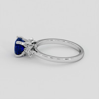 2.25 Ct. Blue Sapphire Ring, 18K White Gold 4