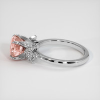3.59 Ct. Padparadscha Sapphire Ring, 18K White Gold 4