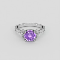 1.51 Ct. Purple Sapphire Ring, 18K White Gold 1