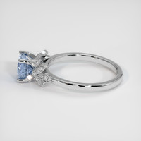 1.20 Ct. Blue Sapphire Ring, 18K White Gold 4