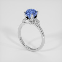 2.59 Ct. Blue Sapphire Ring, 18K White Gold 2