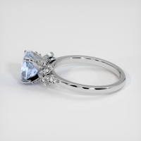 2.10 Ct. Blue Sapphire Ring, 18K White Gold 4