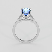 2.76 Ct. Blue Sapphire Ring, 18K White Gold 3
