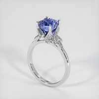 3.02 Ct. Violet Sapphire Ring, 18K White Gold 2