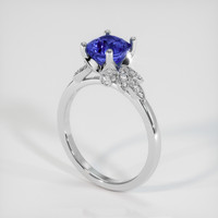 2.06 Ct. Purplish Blue Sapphire Ring, 18K White Gold 2