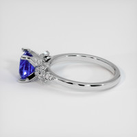 2.06 Ct. Purplish Blue Sapphire Ring, 18K White Gold 4