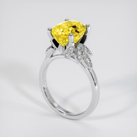 5.53 Ct. Yellow Sapphire Ring, 18K White Gold 2