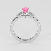 0.91 Ct. Padparadscha Sapphire Ring, 18K White Gold 3