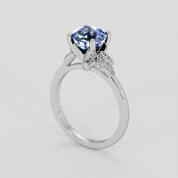 2.57 Ct. Color Change Sapphire Ring, 18K White Gold 2