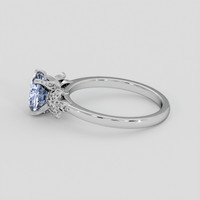 1.64 Ct. Blue Sapphire Ring, 18K White Gold 4