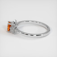 0.36 Ct. Padparadscha Sapphire Ring, 18K White Gold 4