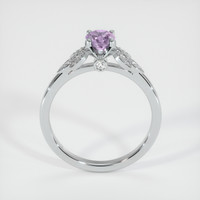 0.65 Ct. Pinkish Purple Sapphire Ring, 18K White Gold 3