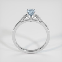 0.60 Ct. Greyish Blue Sapphire Ring, 18K White Gold 3