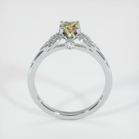 0.78 Ct. Yellow Sapphire Ring, 18K White Gold 3