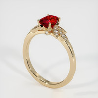 0.81 Ct. Ruby Ring, 10K Yellow Gold 2