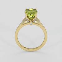 3.66 Ct. Greenish Yellow Sapphire Ring, 10K Yellow Gold 3