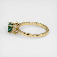 1.23 Ct. Bluish Green Sapphire Ring, 10K Yellow Gold 4