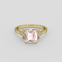 2.18 Ct. Peach Sapphire Ring, 10K Yellow Gold 1