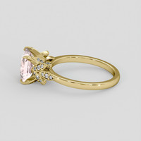 2.18 Ct. Peach Sapphire Ring, 10K Yellow Gold 4