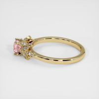0.64 Ct. Padparadscha Sapphire Ring, 14K Yellow Gold 4