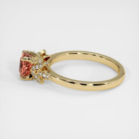 1.12 Ct. Padparadscha Sapphire Ring, 14K Yellow Gold 4