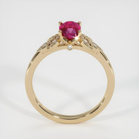 0.70 Ct. Pinkish Red Ruby Ring, 14K Yellow Gold 3