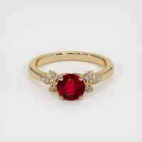 1.30 Ct. Ruby Ring, 14K Yellow Gold 1
