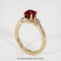 1.30 Ct. Ruby Ring, 14K Yellow Gold 2