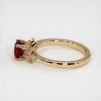 1.30 Ct. Ruby Ring, 14K Yellow Gold 4