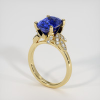 4.48 Ct. Blue Sapphire Ring, 14K Yellow Gold 2