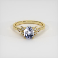 1.15 Ct. Violet Sapphire Ring, 14K Yellow Gold 1