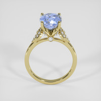 4.00 Ct. Blue Sapphire Ring, 14K Yellow Gold 3