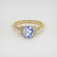1.15 Ct. Violet Sapphire Ring, 14K Yellow Gold 1