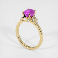 3.04 Ct. Pink Sapphire Ring, 14K Yellow Gold 2